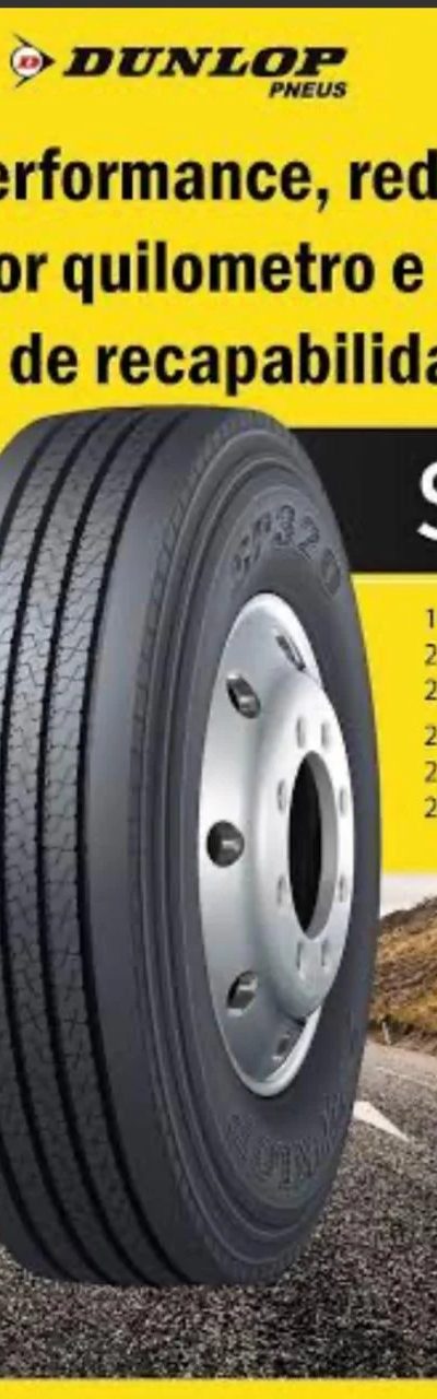 Pneu Dunlop SP320 295/80 R22.5 Liso 295/80 R22.5 novo para caminhão — RG Pneus Barretos