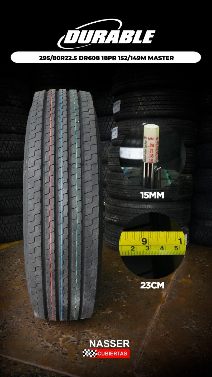Durable DR608 295/80 R22.5 Liso 295/80 R22.5 para caminhão — RG Pneus Barretos (foto 2)