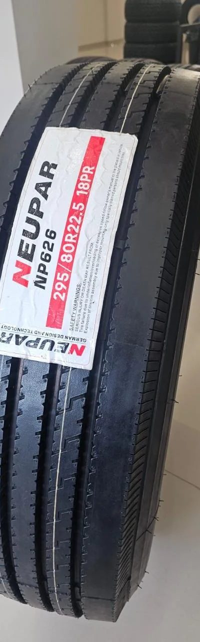 Pneu Neupar NP626 295/80R22.5 Liso 295/80R22.5 novo para caminhão — RG Pneus Barretos