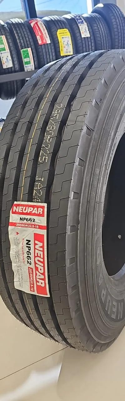 Pneu Neupar NP662 295/80R22.5 Liso 295/80R22.5 novo para caminhão — RG Pneus Barretos