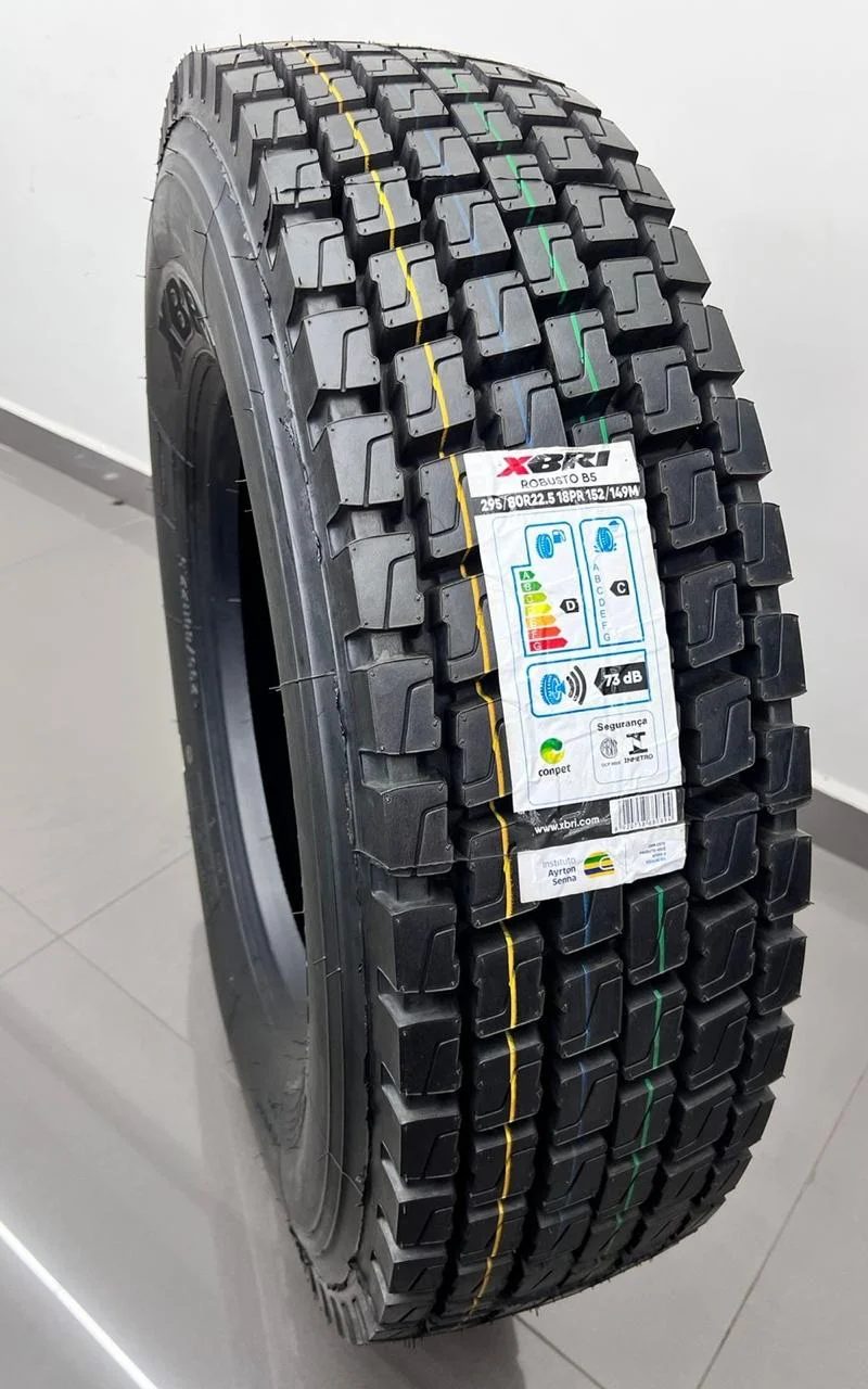 XBRI Robusto B5 295/80R22.5 Borrachudo 295/80R22.5 para caminhão — RG Pneus Barretos